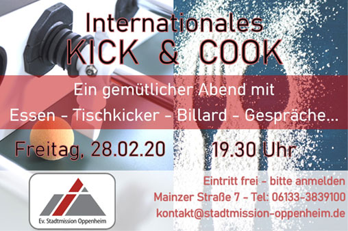Kick & Cook am 28. Februar 2020