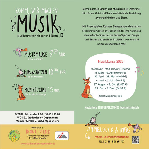 Musikatelier in der Ev. Stadtmission Oppenheim