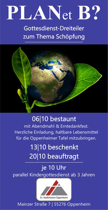 Salz und Licht :::: PLANetB ::: Predigtreihe zum Thema Schöpfung